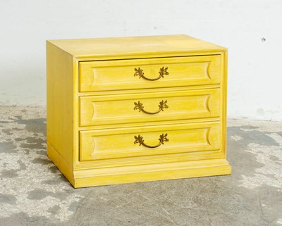 Lot 262 - Mid-Century Yellow-Painted Chest of Drawers