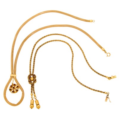 Lot 2246 - Two Gold Necklaces