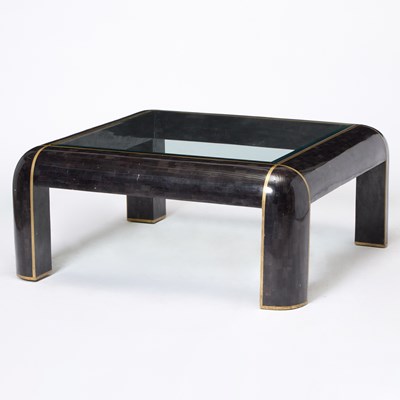 Lot 319 - Karl Springer Style Tessellated Low Table