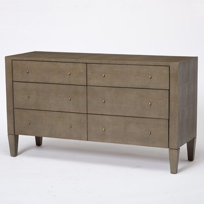 Lot 324 - Faux Shagreen Chest of Drawers