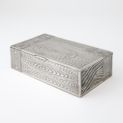 Lot 282 - Russian Silver Trompe L'Oeil Cigar Box