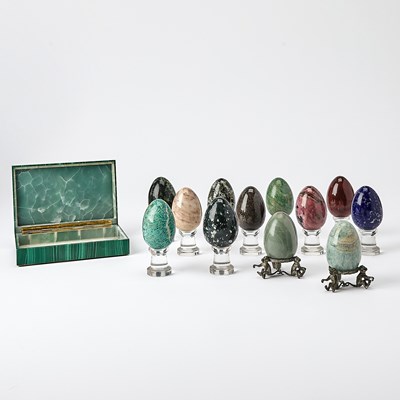 Lot 209 - Continental Silver-Mounted Malachite and White Onyx Box