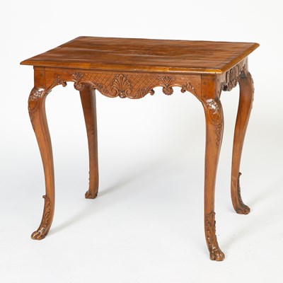 Lot 289 - French Provincial Louis XV Style Inlaid Walnut Side Table