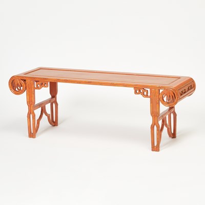 Lot 248 - Chinese Style Orange Laquered Low Table