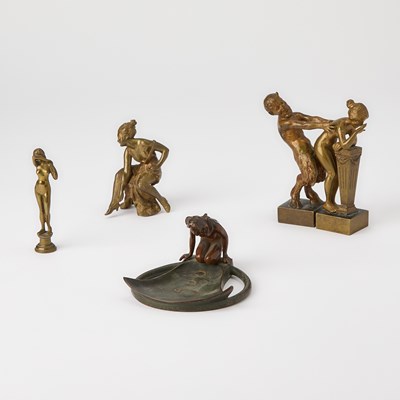 Lot 221 - Group of Vienna and Vienna Style Patinated Bronze Erotic Figures