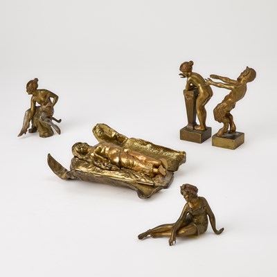 Lot 227 - Group of Vienna and Vienna Style Patinated Bronze Erotic Figures