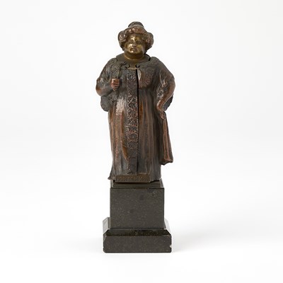 Lot 222 - Carl Kauba Vienna Cold-Painted and Patinated Bronze Metamorphic Figure of a Matronly Woman