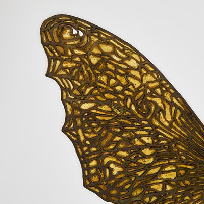 Lot 232 - Carl Kauba Vienna Gilt and Patinated Bronze and Plique-à-Jour Enamel Mechanical "Butterfly" Maiden