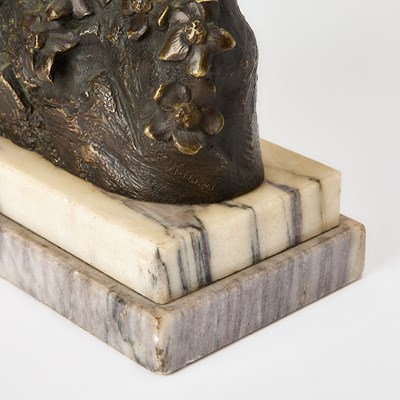 Lot 232 - Carl Kauba Vienna Gilt and Patinated Bronze and Plique-à-Jour Enamel Mechanical "Butterfly" Maiden