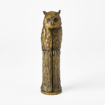 Lot 224 - Vienna Art Deco Gilt and Patinated Bronze Metamorphic Erotic Figure of an Owl Enclosing a Nude Woman