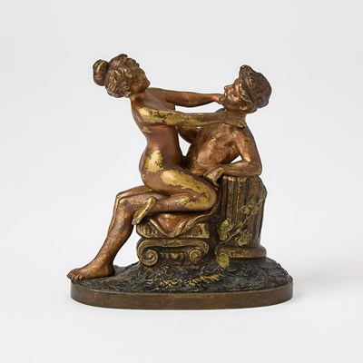 Lot 208 - Vienna Cold-Painted Bronze Two-Piece Group of an Erotic Couple