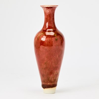 Lot 221 - A Small Chinese Peachbloom Glazed Porcelain 'Amphora' Vase, Liuyezun