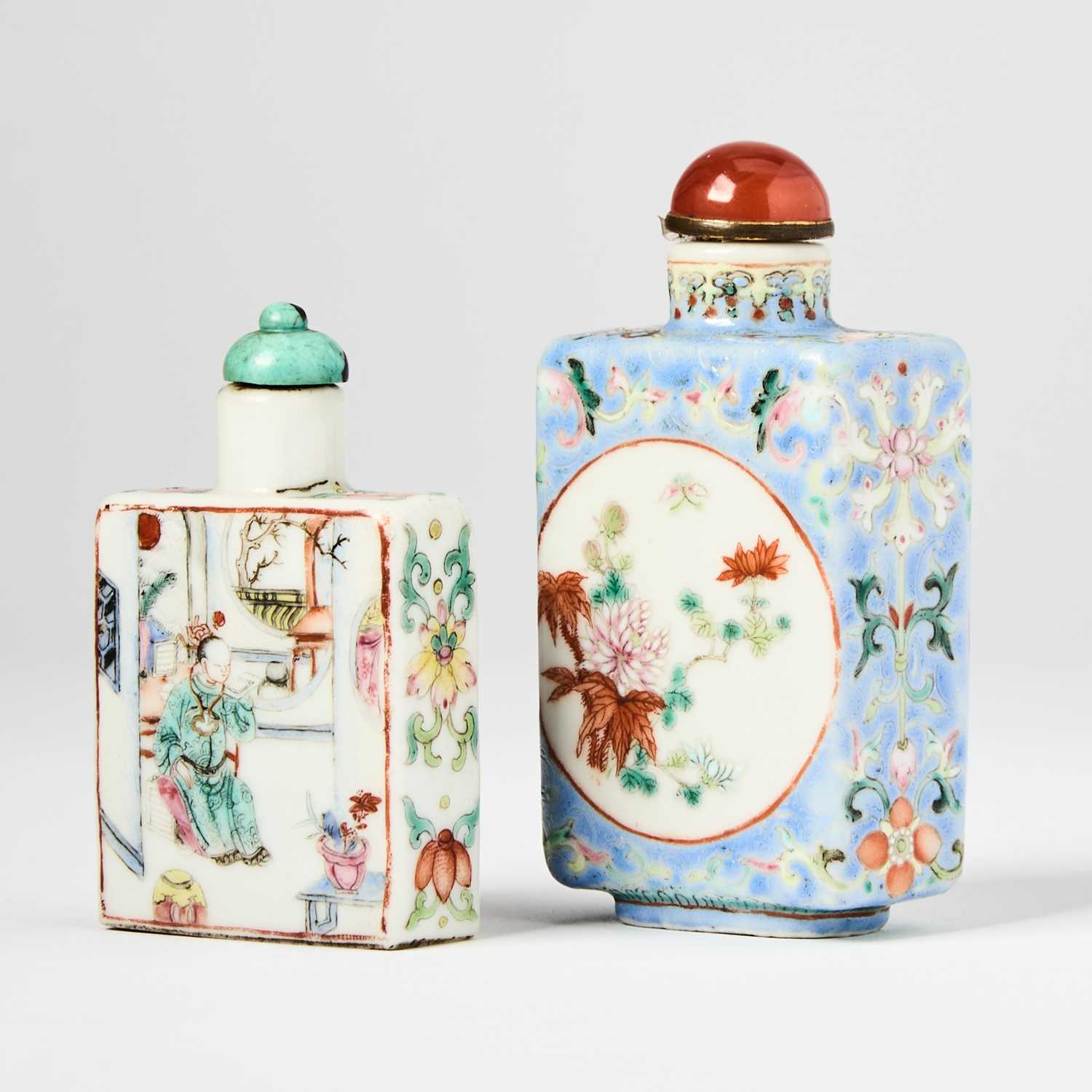 Lot 3 - Two Chinese Famille Rose Porcelain Snuff Bottles