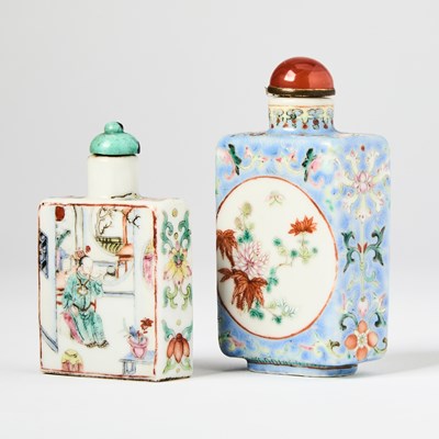 Lot 3 - Two Chinese Famille Rose Porcelain Snuff Bottles
