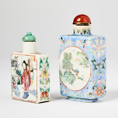 Lot 3 - Two Chinese Famille Rose Porcelain Snuff Bottles