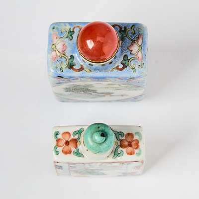 Lot 3 - Two Chinese Famille Rose Porcelain Snuff Bottles