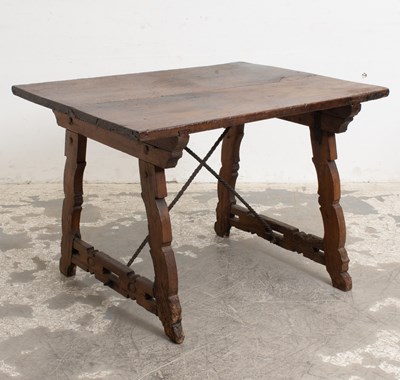 Lot 12 - Italian Baroque Walnut Trestle Table