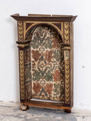 Lot 293 - Indian Painted Wood Alcove