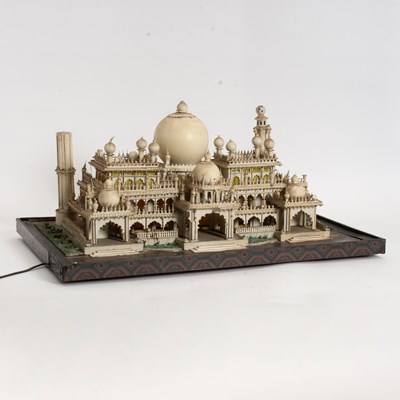 Lot 355 - Painted Wood Model of a Middle Eastern Palace