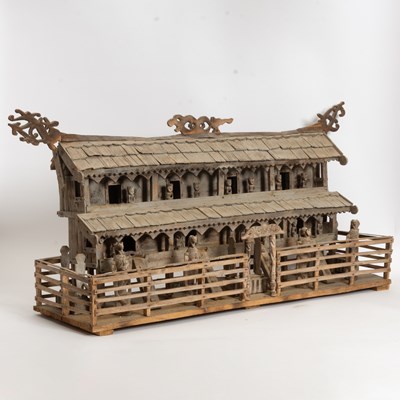 Lot 66 - Southeast Asian Carved Softwood Spirit House