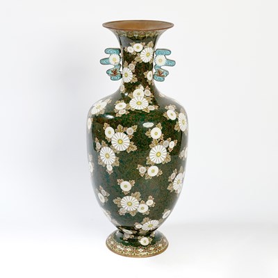 Lot 336 - A Large and Exceptional Japanese Cloisonne Enamel Vase