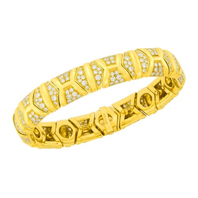 Lot 60 - Bulgari Gold and Diamond Bracelet