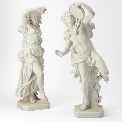 Lot 719 - Pair of Continental Bisque Figures