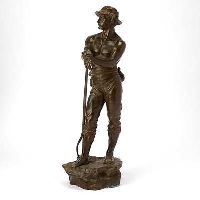 Lot 701 - Patinated Bronze Figure: Le Faneur