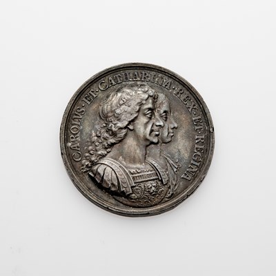 Lot 81 - Great Britain. 1670 Colonization Silver Medal. 41mm. 33.26g. Uncirculated, Minor Marks.