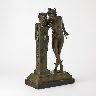 Lot 683 - Patinated Bronze Figure: Un Secret d'en Haut