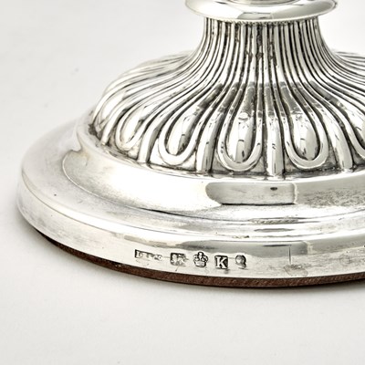 Lot 105 - Pair of George III Sterling Silver Candlesticks