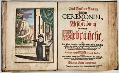 Lot Jewish ceremonies in fine hand-colored engravings