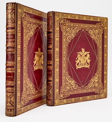 Lot The large-paper edition of the Martial and Naval Achievements of Great Britain, with an original watercolor