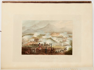 Lot 118 - The large-paper edition of the Martial and Naval Achievements of Great Britain, with an original watercolor