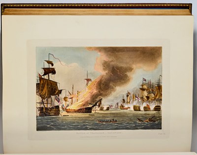 Lot 118 - The large-paper edition of the Martial and Naval Achievements of Great Britain, with an original watercolor