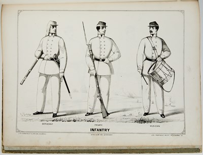 Lot 22 - The scarce Uniform and Dress of the Army of the Confederate States, with fine plates