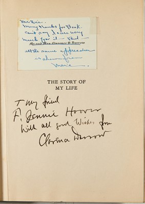 Lot 64 - A pleasing inscribed copy of Clarence Darrow's The Story of My Life