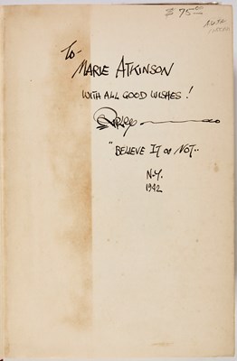 Lot 65 - An inscribed copy of Robert Ripley's Big Book: Believe It or Not!
