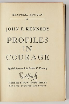 Lot 77 - The Memorial Edition of JFK's Profiles in Courage, signed by RFK