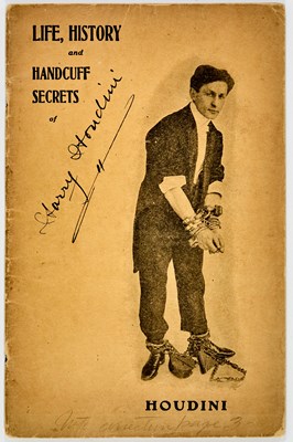 Lot Houdini's biography, boldly signed