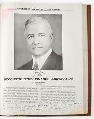 Lot 68 - Vice-President Garner's copy of The Democratic Book with two Roosevelt signatures