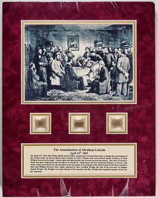 Lot 40 - Lincoln assassination relic presentation