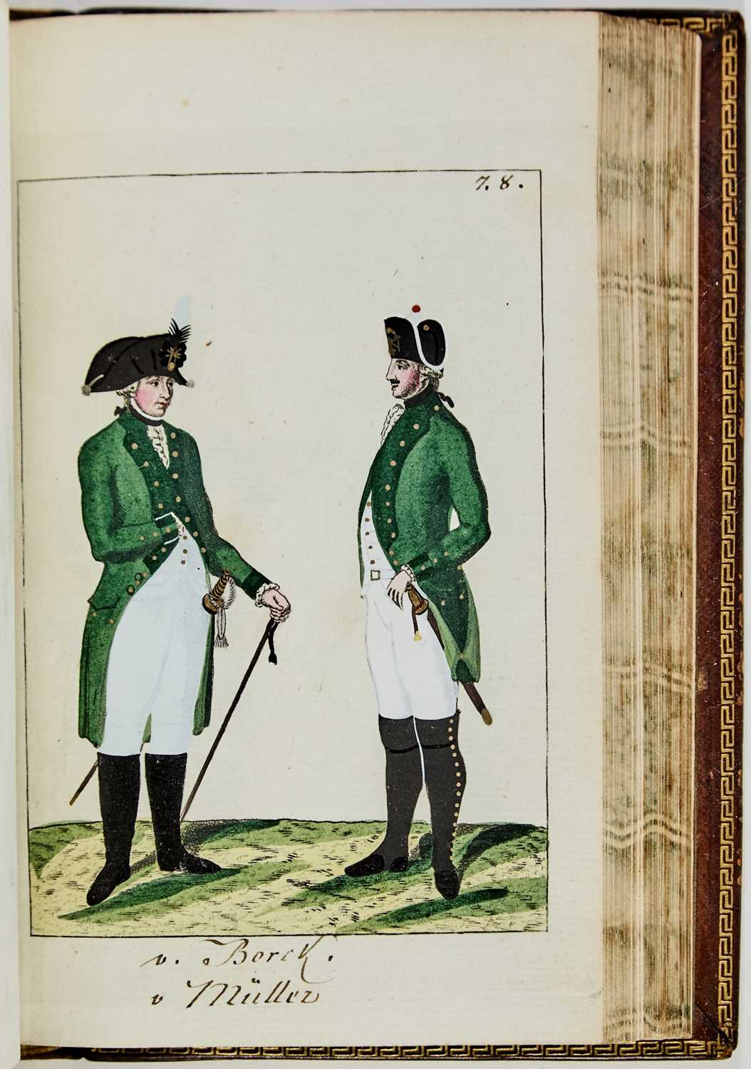 Lot 105 - A rare work of Prussian Army uniforms under Frederick William II, with exquisite hand-colored engravings