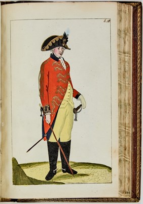 Lot 105 - A rare work of Prussian Army uniforms under Frederick William II, with exquisite hand-colored engravings