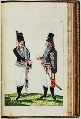 Lot 105 - A rare work of Prussian Army uniforms under Frederick William II, with exquisite hand-colored engravings
