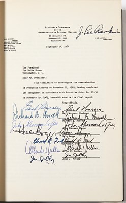 Lot 79 - The Warren Committee report on the assassination of President Kennedy, signed by the full committee