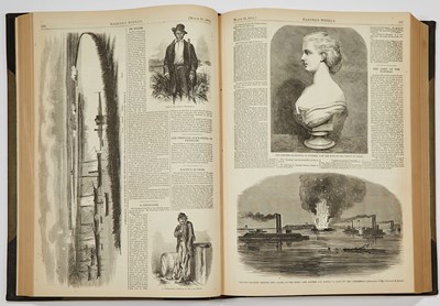 Lot 43 - The Civil War years of Harper's Weekly, bound in five folios