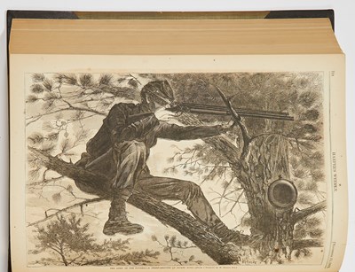 Lot 43 - The Civil War years of Harper's Weekly, bound in five folios