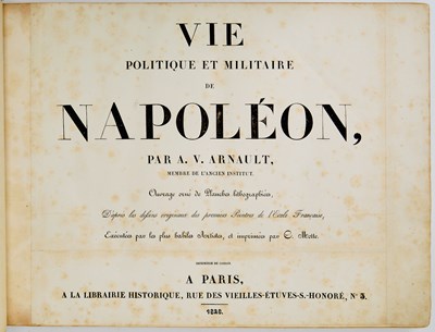 Lot 137 - Very rare hand-colored lithographs of the life of Napoleon, in an excellent contemporary binding