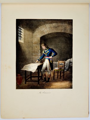 Lot 137 - Very rare hand-colored lithographs of the life of Napoleon, in an excellent contemporary binding